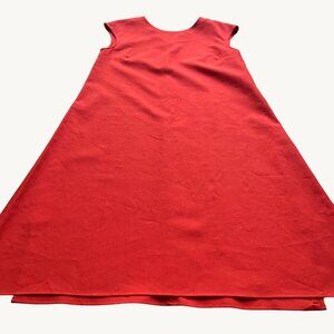 Caliban Size 44EU 12US Red Cap Sleeve 100% Cotton Dress